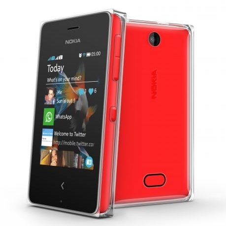Nokia Asha 500 dual sim Red  بالعلبة و الضمان لم يستخدم