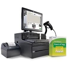 ماكينة كاشير كمبيوتر مع برنامج نقاط البيع للبيع